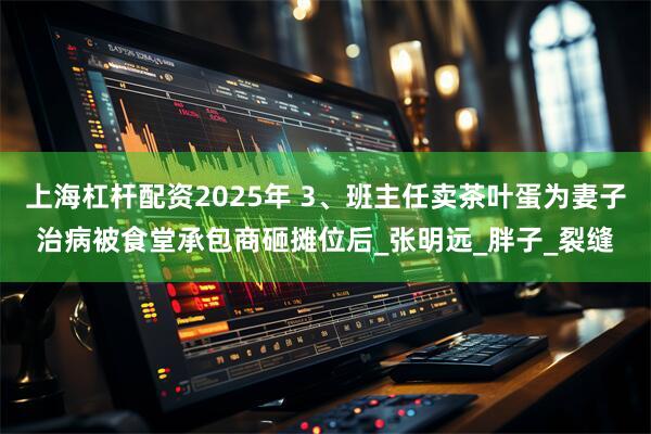 上海杠杆配资2025年 3、班主任卖茶叶蛋为妻子治病被食堂承包商砸摊位后_张明远_胖子_裂缝
